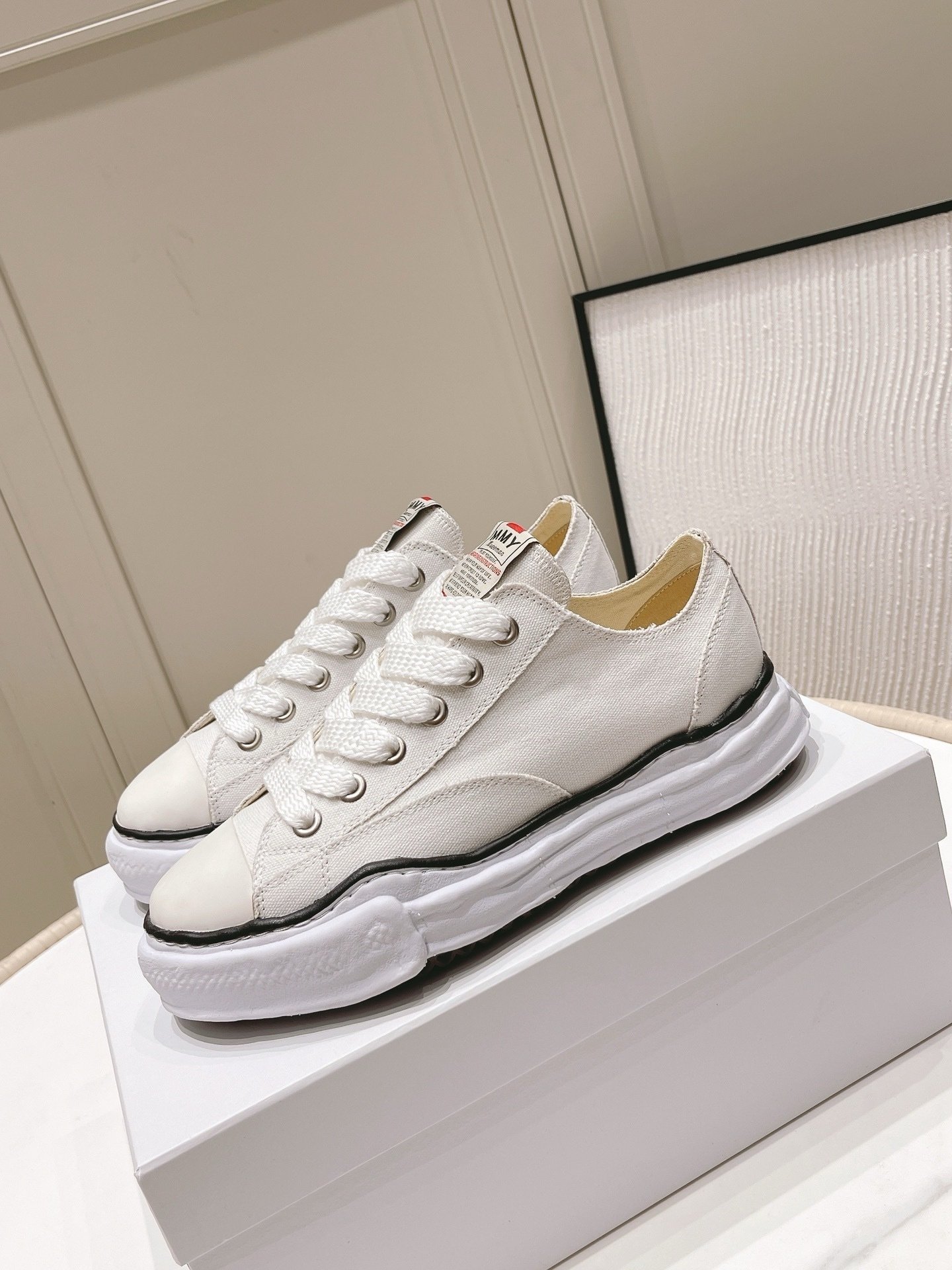 Maison Mihara Yasuhiro Hank OG Sole Canvas White - Afbeelding 5