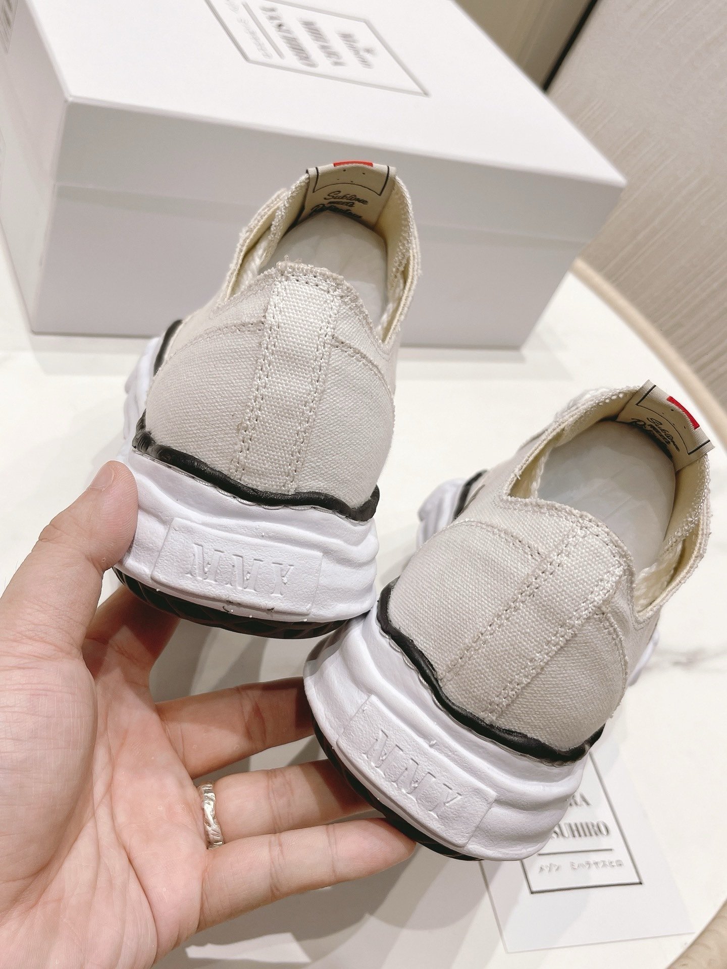 Maison Mihara Yasuhiro Hank OG Sole Canvas White - Afbeelding 10