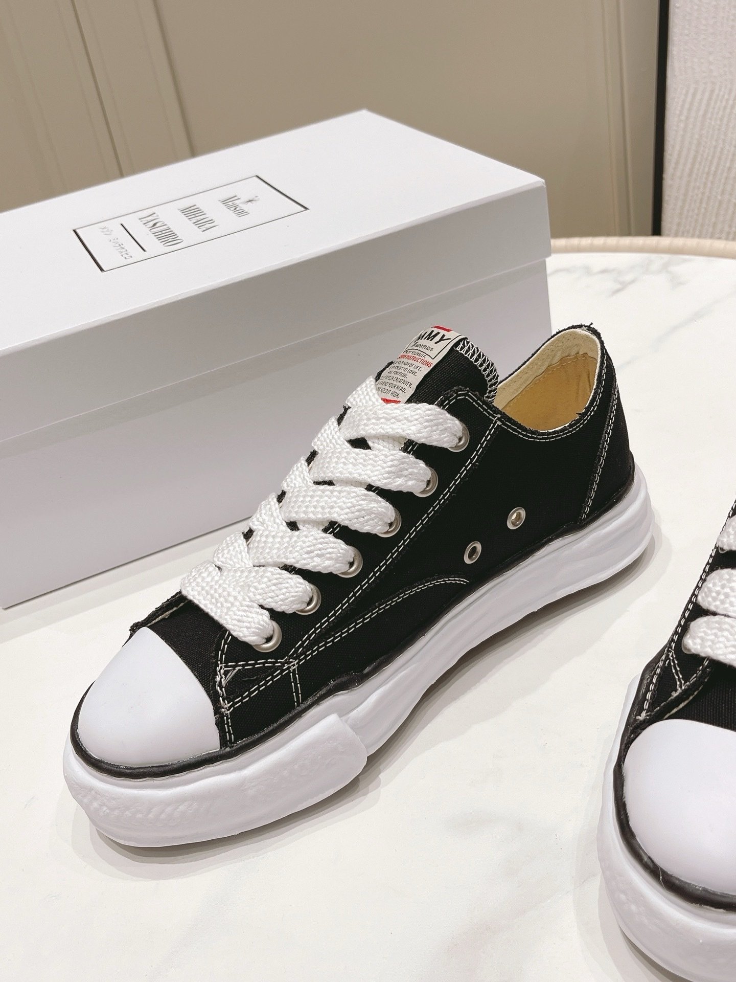 Maison Mihara Yasuhiro Hank OG Sole Canvas Black - Afbeelding 5