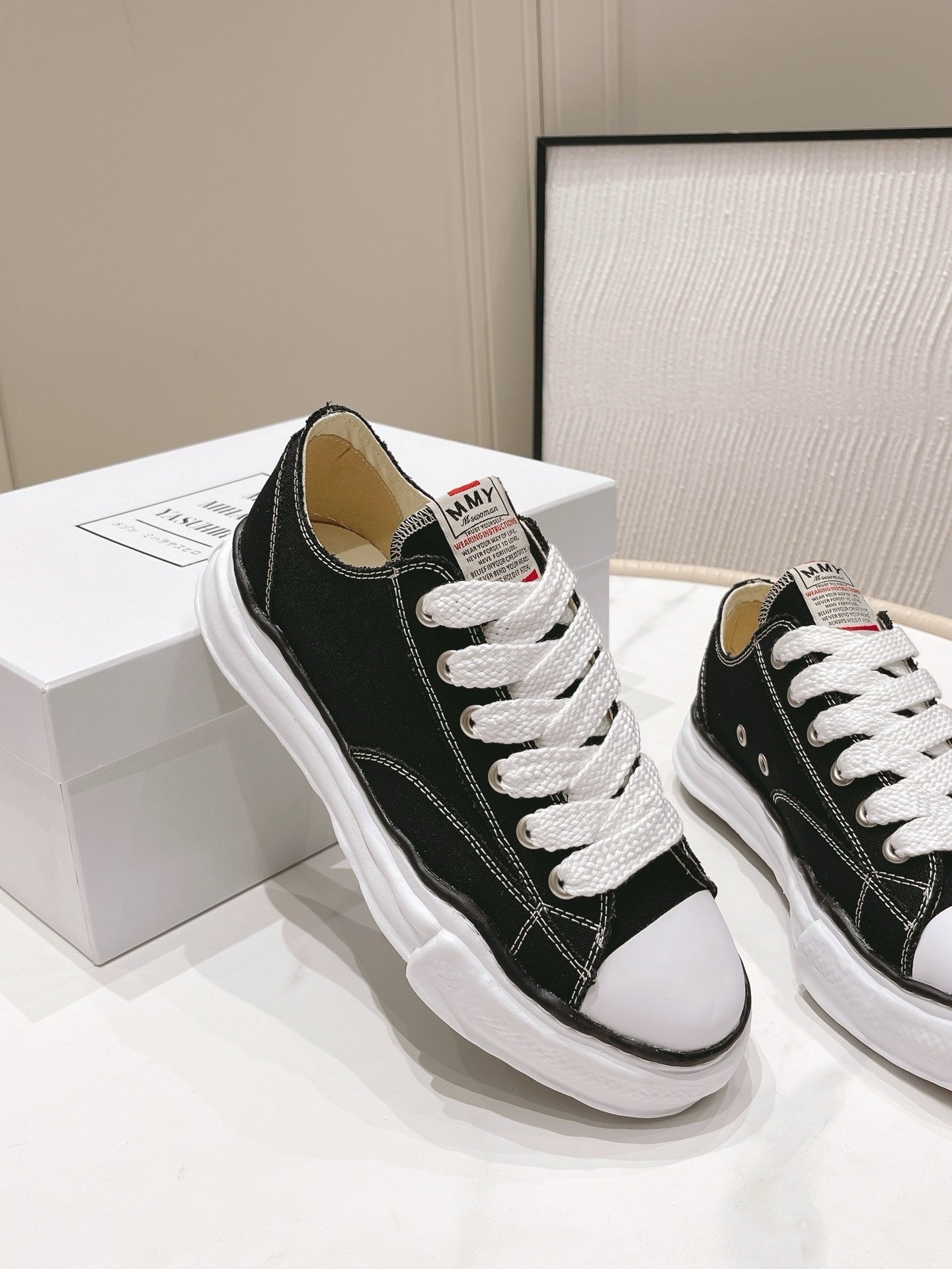 Maison Mihara Yasuhiro Hank OG Sole Canvas Black - Afbeelding 3