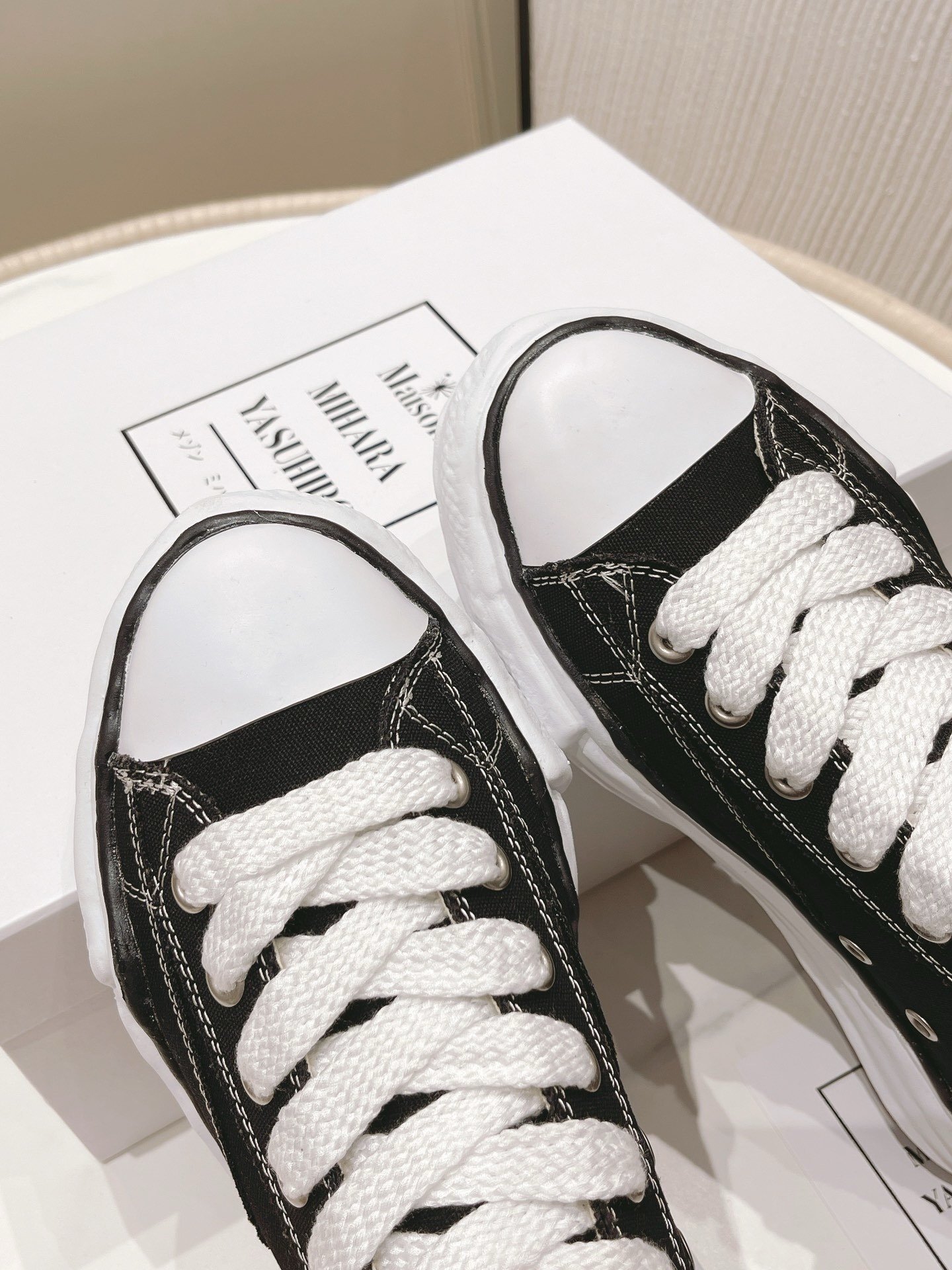 Maison Mihara Yasuhiro Hank OG Sole Canvas Black - Afbeelding 8