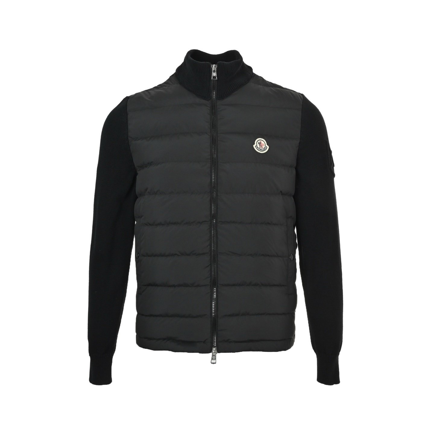 Moncler Padded Up Zip Cardigan Black