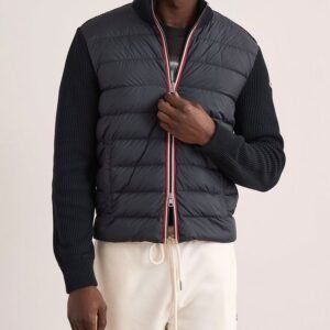 Alternative view of Moncler Tricot Hybrid Zip Cardigan Navy