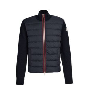 Moncler Tricot Hybrid Zip Cardigan Navy