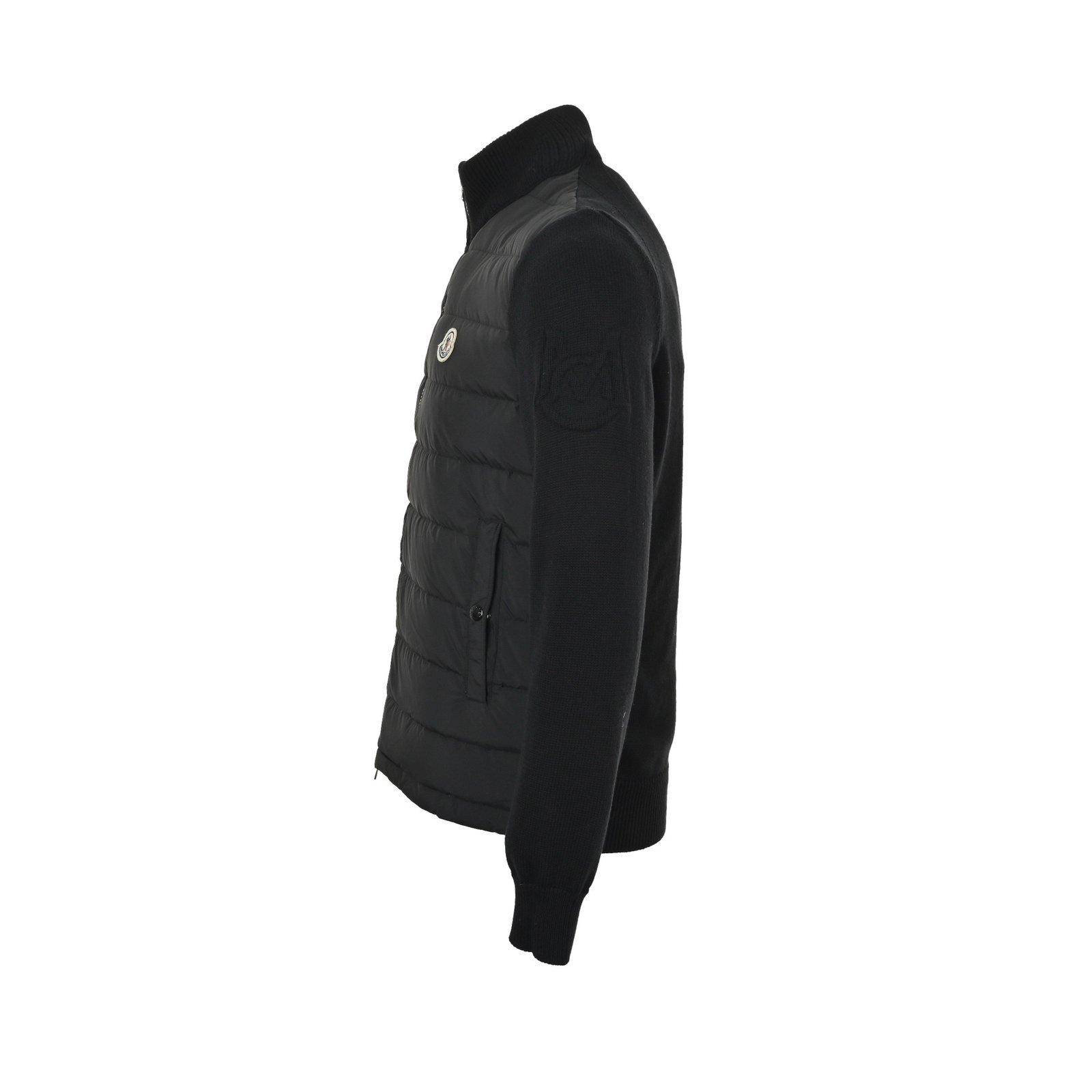 Moncler Padded Up Zip Cardigan Black - Afbeelding 2