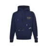 GALLERY DEPT. Logo Print Paint-Splattered Cotton Hoodie Navy