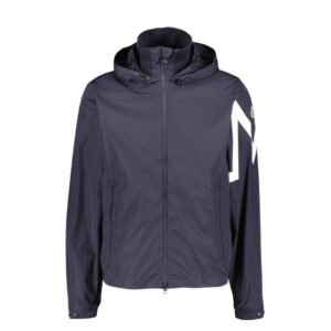 Moncler Fetuque Hooded Windbreaker In Navy