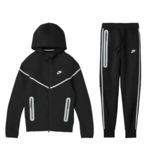 Nike Tech Fleece Reflective  Tracksuit Black