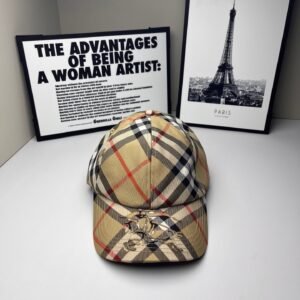 Alternative view of Burberry EKD Check Baseball Cap Beige