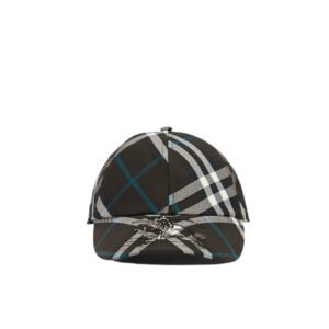 Burberry EKD Check Baseball Cap Dark Green