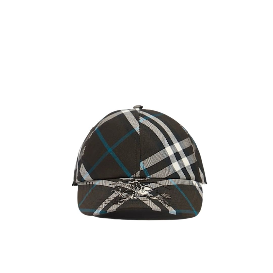 Burberry EKD Check Baseball Cap Dark Green