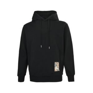 Burberry Check Hoodie Black