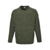 Loewe Anagram Plaid Knitted Sweater Dark Green