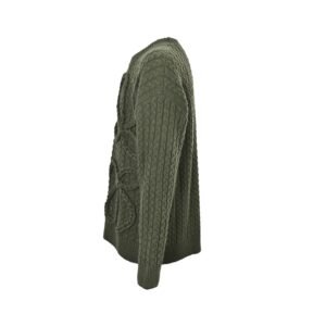 Alternative view of Loewe Anagram Plaid Knitted Sweater Dark Green