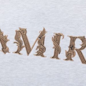 Alternative view of Amiri Baroque Logo Hoodie In Grey