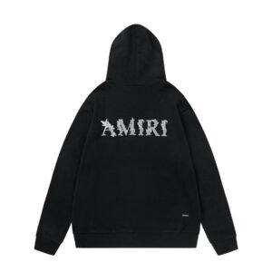 Alternative view of Amiri Baroque Logo Hoodie In Black