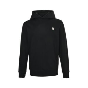 Moncler Logo Hoodie In Black