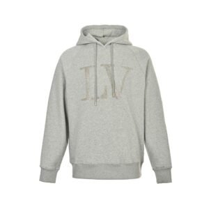 Louis Vuitton Rhinestone Signature Hoodie Grey