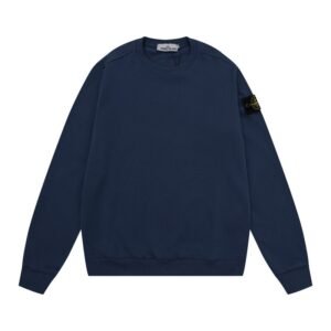 Stone Island Logo Sweater In Navy Blue