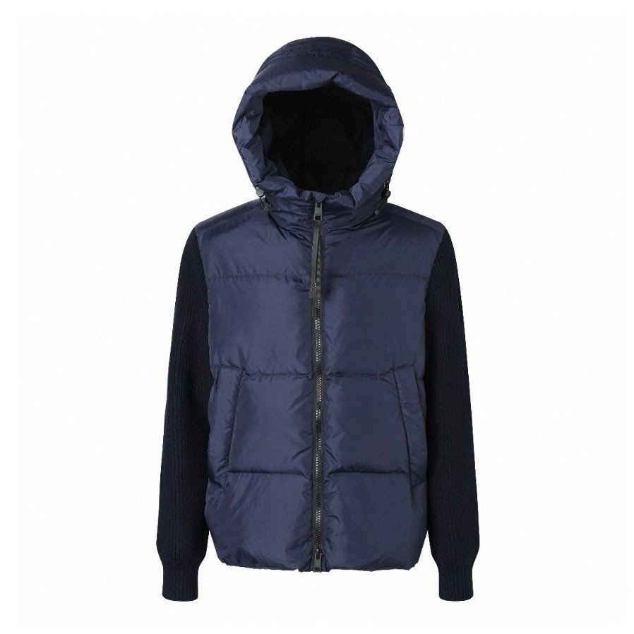 Canada Goose Hybride Grove Knit Hooded Jacket In Navy Blue