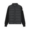Moncler Quilted Shell And Wool Jacket In Black