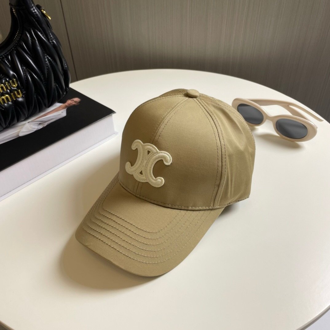 Celine Beige Baseball Cap Triomphe - Afbeelding 5