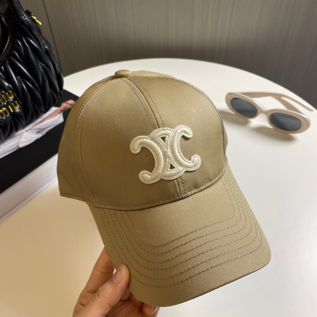 Celine Beige Baseball Cap Triomphe - Afbeelding 6