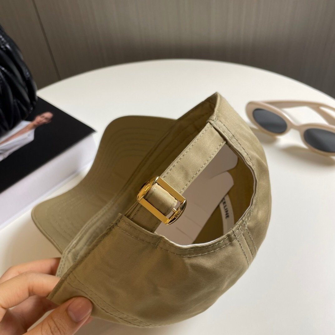 Celine Beige Baseball Cap Triomphe - Afbeelding 7