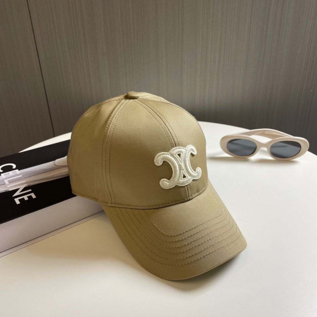 Celine Beige Baseball Cap Triomphe - Afbeelding 4