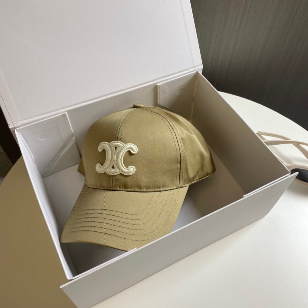 Celine Beige Baseball Cap Triomphe - Afbeelding 2