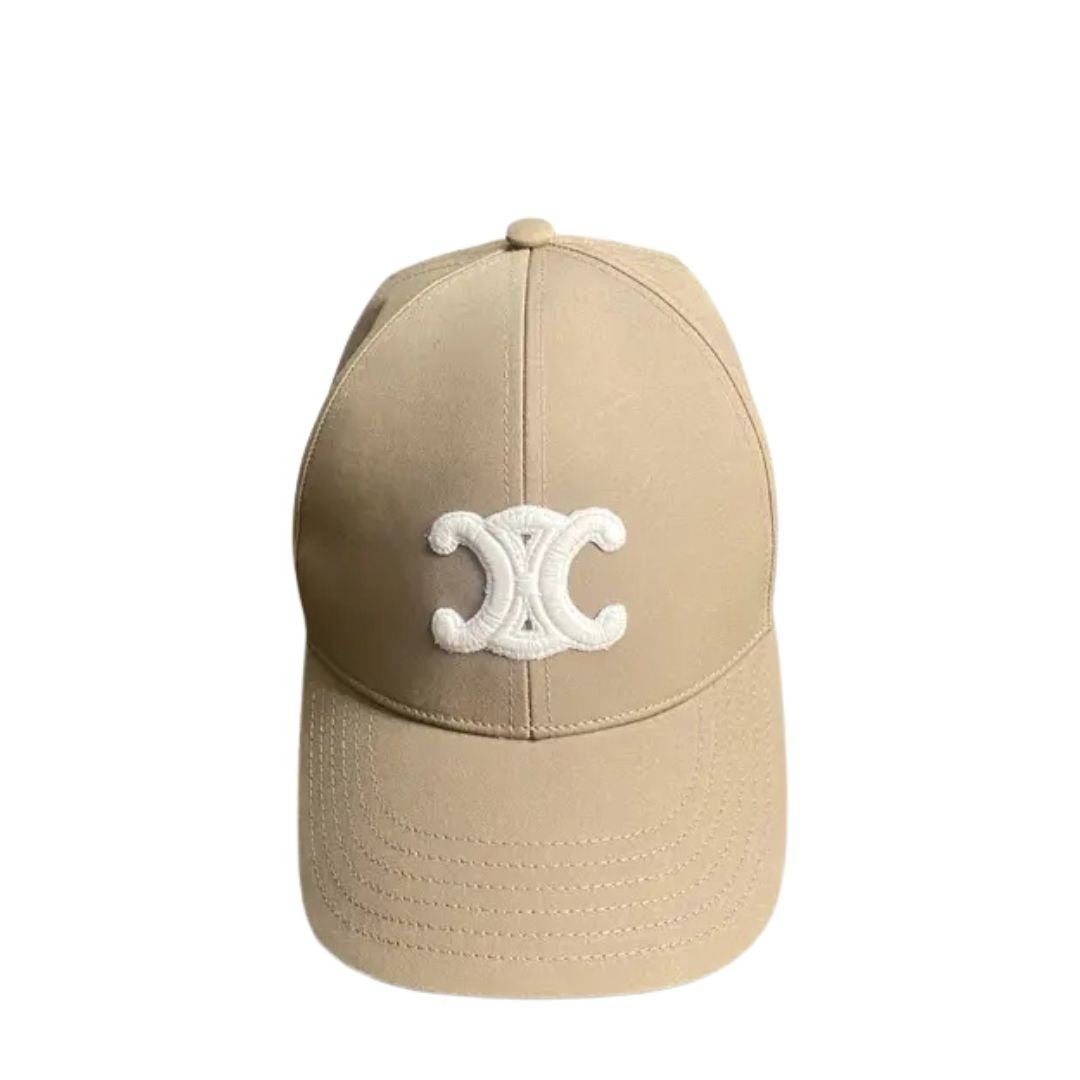 Celine Beige Baseball Cap Triomphe