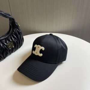 Alternative view of Celine Black Baseball Cap Triomphe