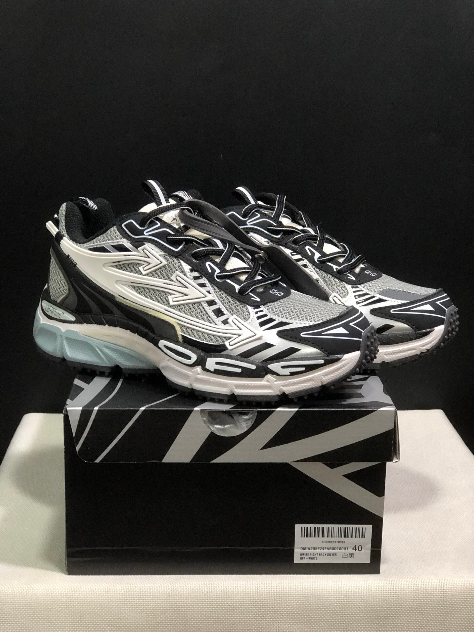 Off-White Be Right Back Silver White Black - Afbeelding 9