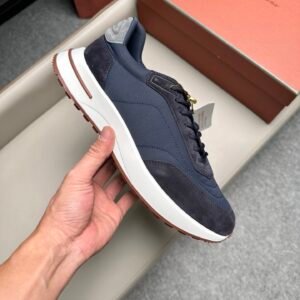 Alternative view of Loro Piana Weekend Walk Suede Navy/Grey