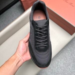 Alternative view of Loro Piana Weekend Walk Suede Black on Black