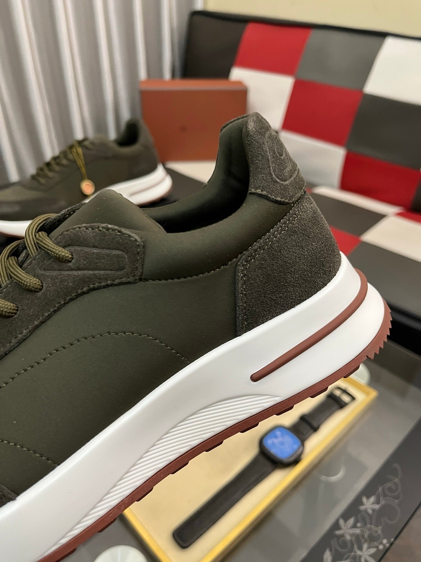 Loro Piana Weekend Walk Suede Dark Green - Afbeelding 9