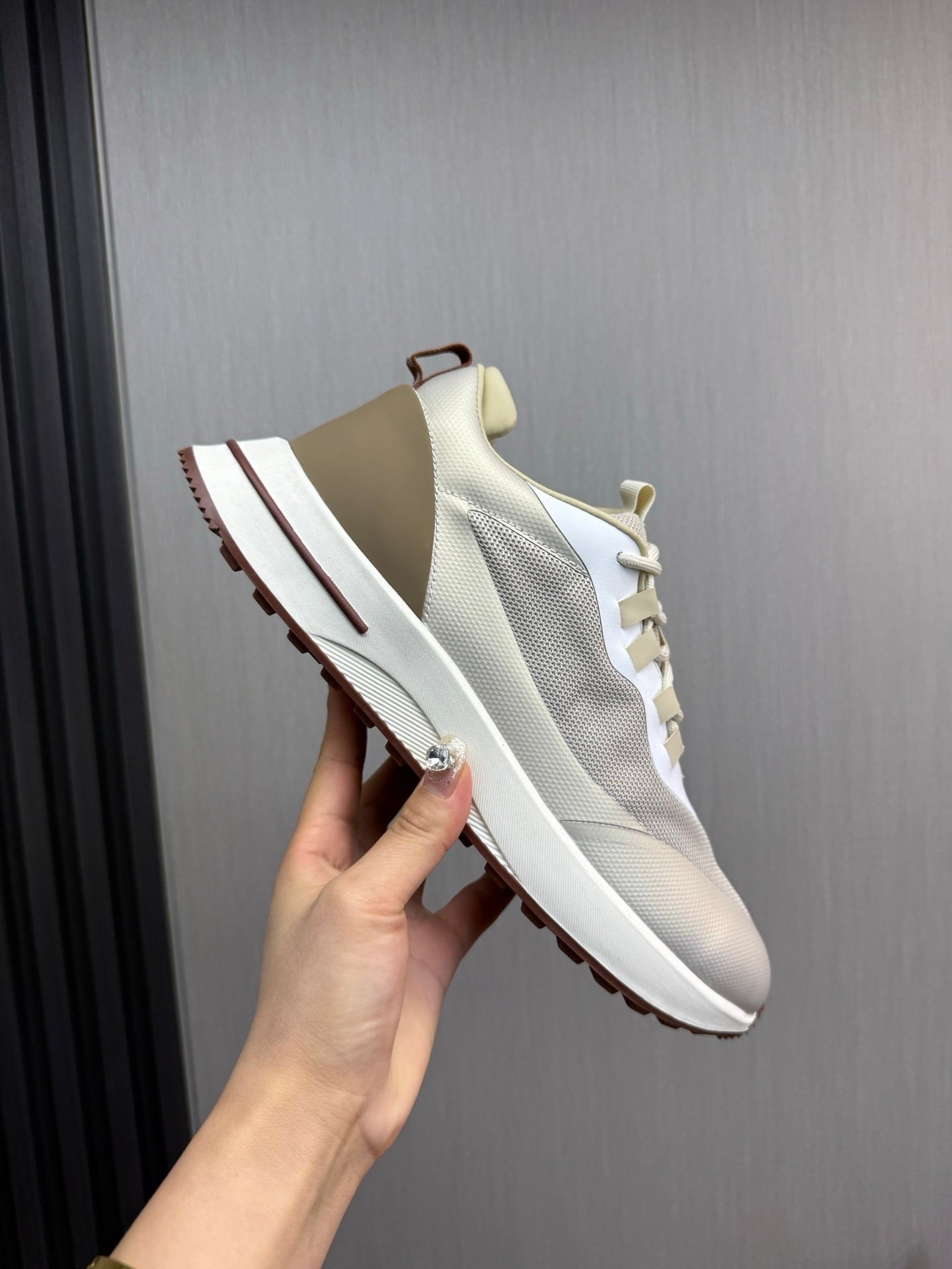 Loro Piana Weekend Walk Technical Mesh Beige - Afbeelding 6