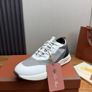 Alternative view of Loro Piana Weekend Walk Technical Mesh White/Grey