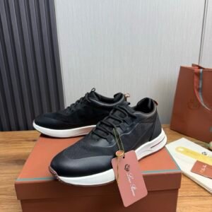 Alternative view of Loro Piana Weekend Walk Technical Mesh Black