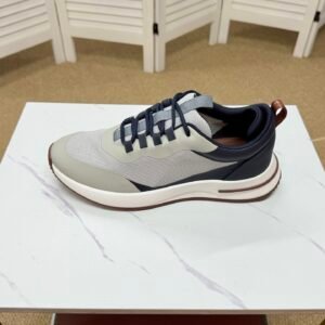 Alternative view of Loro Piana Weekend Walk Technical Mesh Navy/White