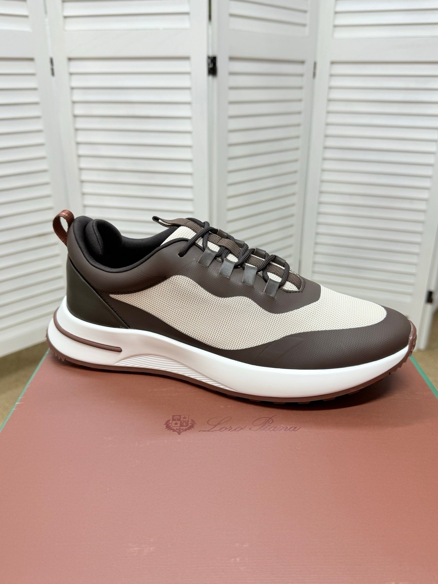 Loro Piana Weekend Walk Technical Mesh Brown/Beige - Afbeelding 3