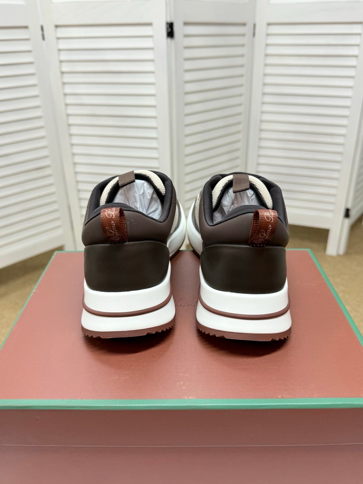 Loro Piana Weekend Walk Technical Mesh Brown/Beige - Afbeelding 10