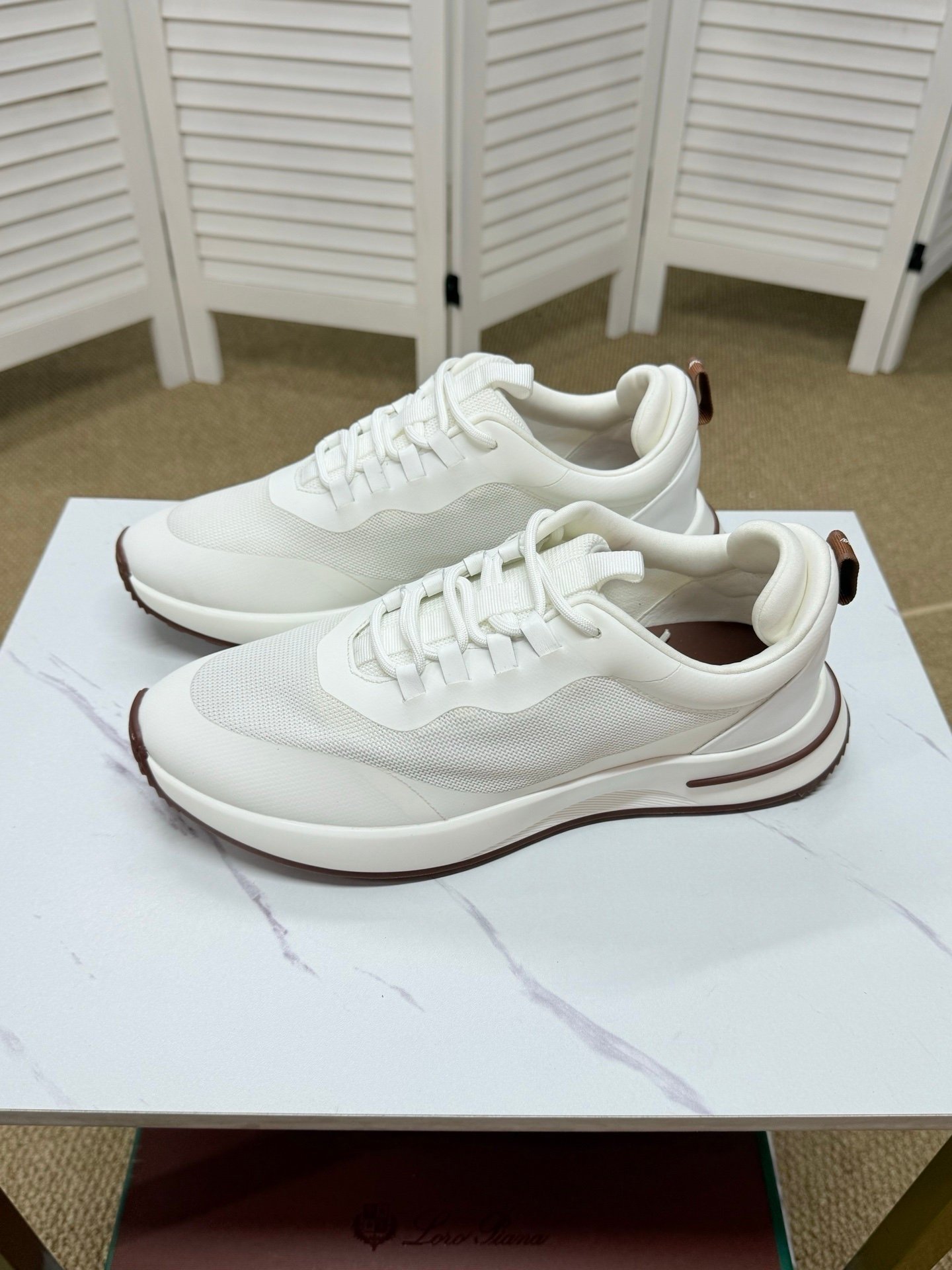 Loro Piana Weekend Walk Technical Mesh White - Afbeelding 2