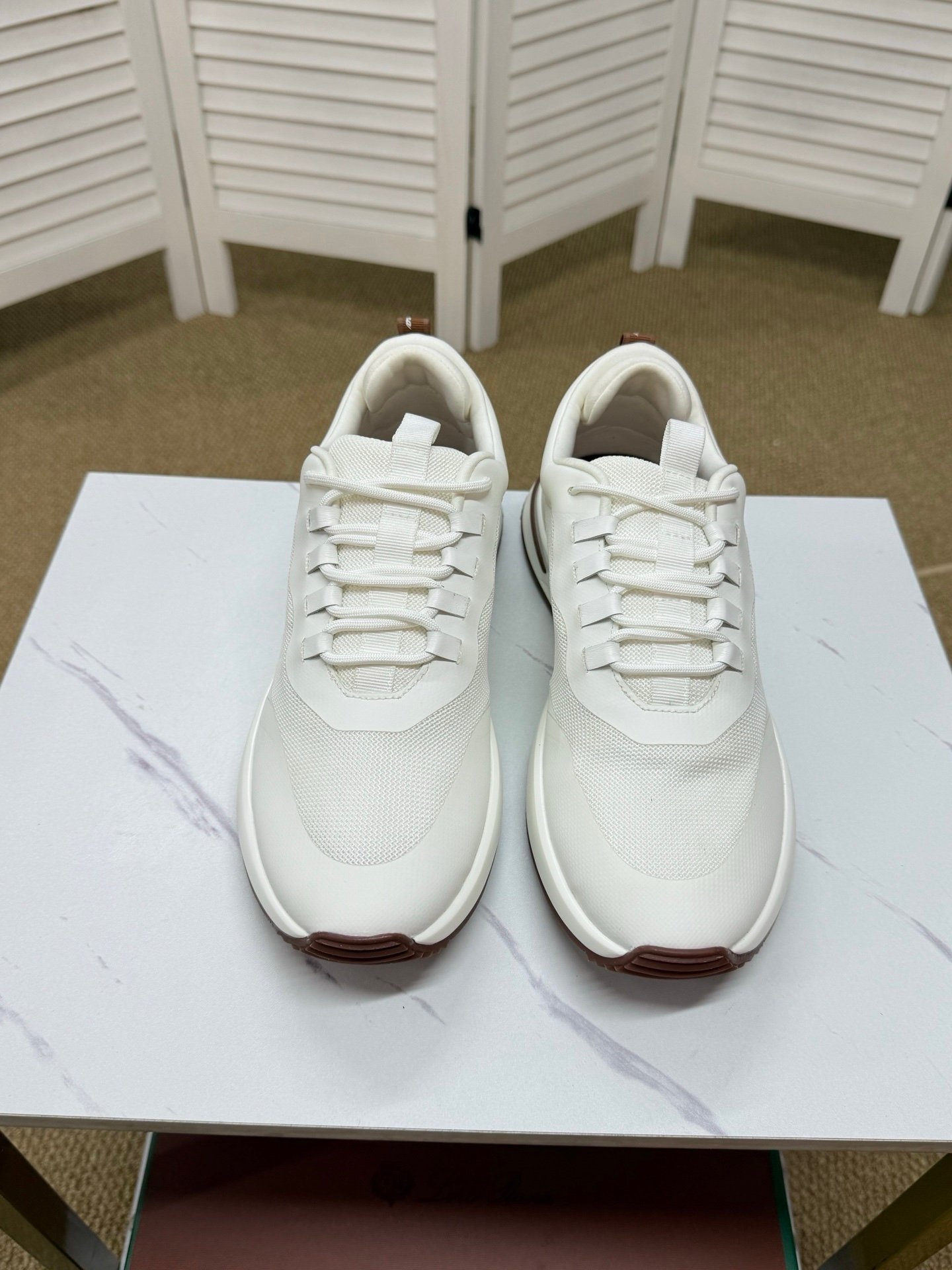 Loro Piana Weekend Walk Technical Mesh White - Afbeelding 3