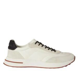 Loro Piana Weekend Walk Suede White Black