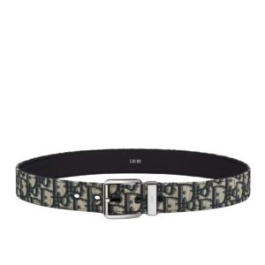 Dior Oblique Jacquard Leather Belt