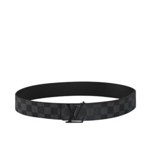 Louis Vuitton LV Initiales Buckle Belt Damier 40mm Gray/Black