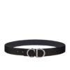 Dior CD Icon Leather Belt In Black