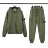 Stone Island Zipped Hoodie Tracksuit Green