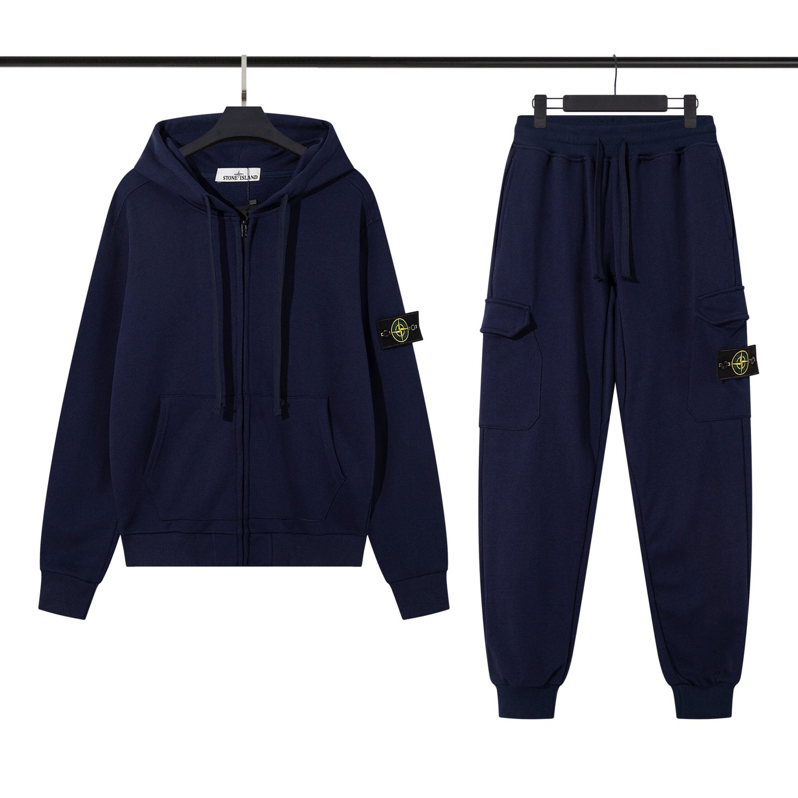 Stone Island Zipped Hoodie Tracksuit Navy